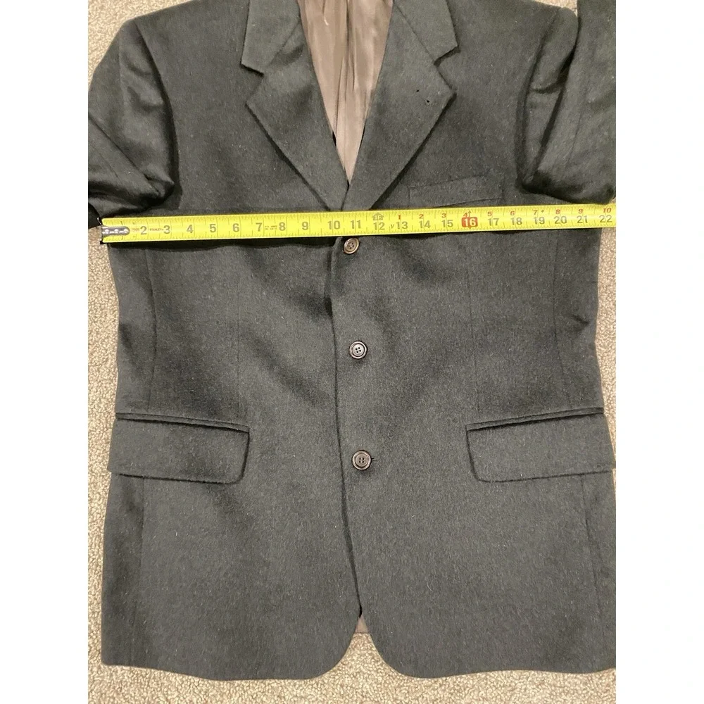 Lanificio Made In Italy Cashmere And Wool Todays Man Black Blazer Jacket Sz 40R‎